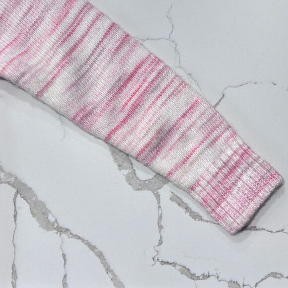 Talbots | Women’s Knit V-Neck Pink White Sweater Pink Size Mp - Picture 9 of 14